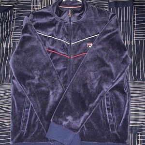 FILA Vintage Navy Blue Track Jacket (size Large)